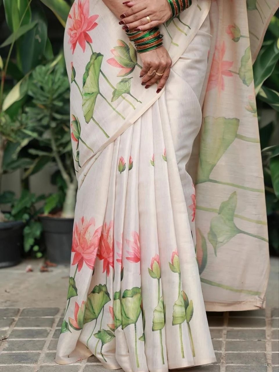 Premium Linen Tissue Silk Saree with Matching Blouse