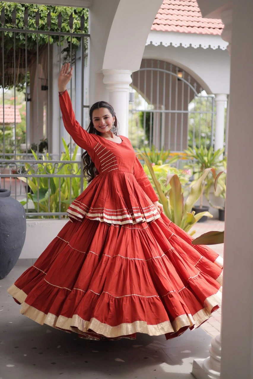 Cora Cotton Navratri Lehenga With Peplum Top
