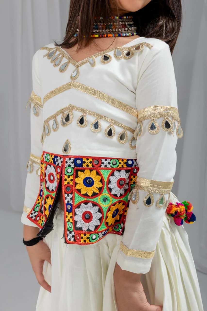 Girls Navratri Lehenga Choli Set | Pure 21 KG Rayon Cotton | Gota Patti & Gamthi Work | 2-15 Years | Free Shipping | COD Available