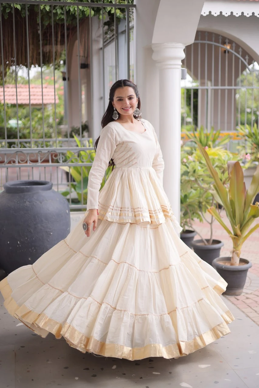 Cora Cotton Navratri Lehenga With Peplum Top