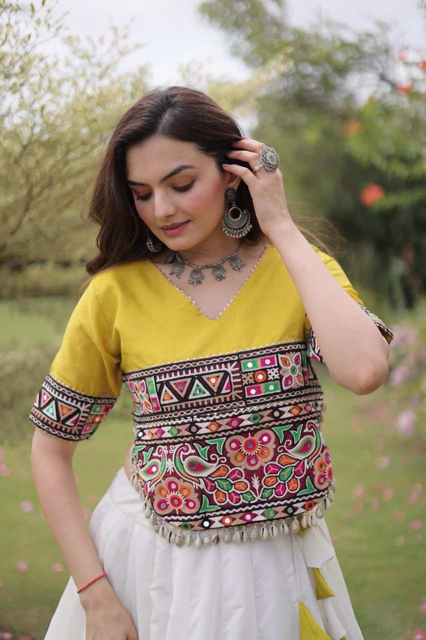 Navratri Special Roman Embroidered Blouse