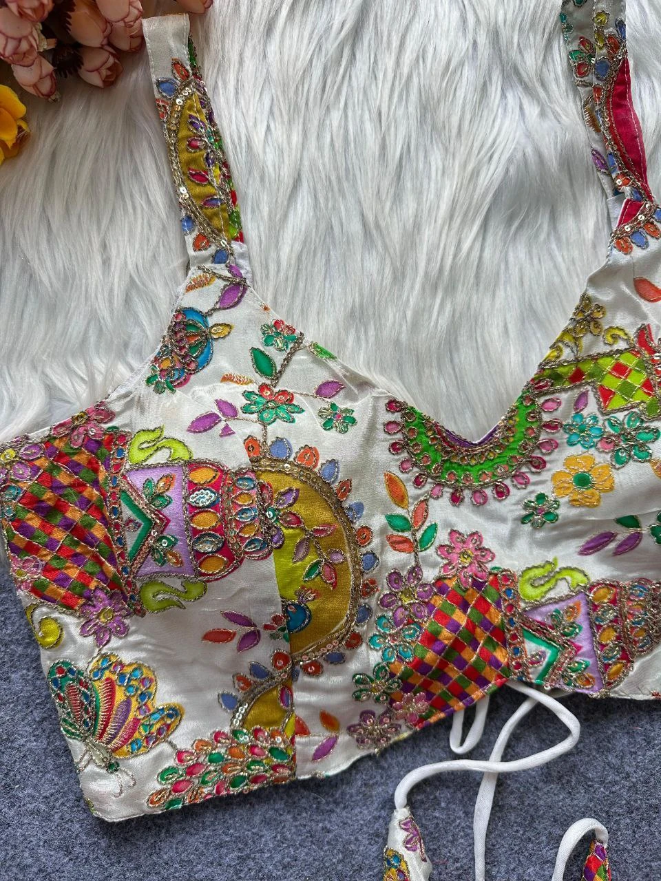 Fancy Party Wear Heavy Embroidered Blouse
