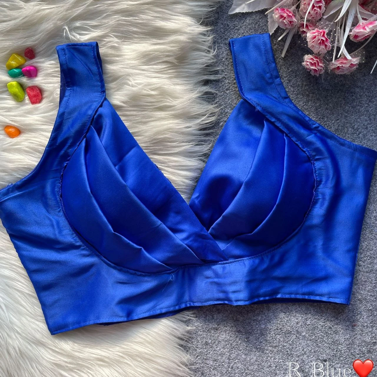 Pure Malai Satin Padded Blouse