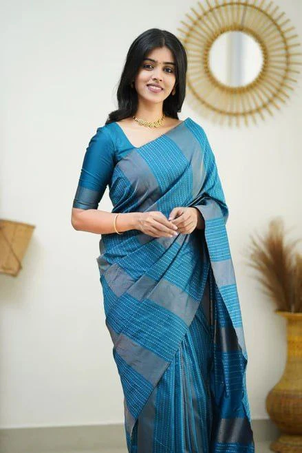 Premium Banarasi Soft Lichi Silk Saree with Rich Pallu & Jacquard Work | ₹849 | Free Shipping | COD Available